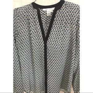 Max Studio Long Sleeve V Neck Blouse